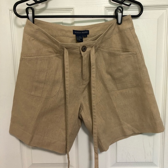 Boston Proper Linen short size 4 - Picture 1 of 5